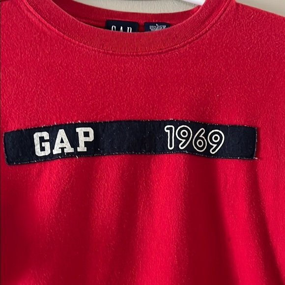 GAP Kids Red Long Sleeve Tee with Logo - Picture 2 of 5